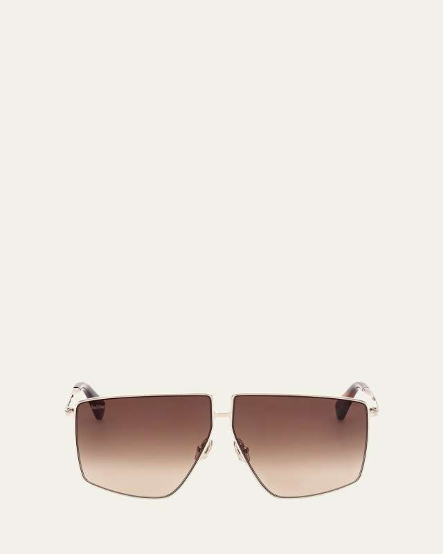 Lee Mirrored Square Metal Sunglasses